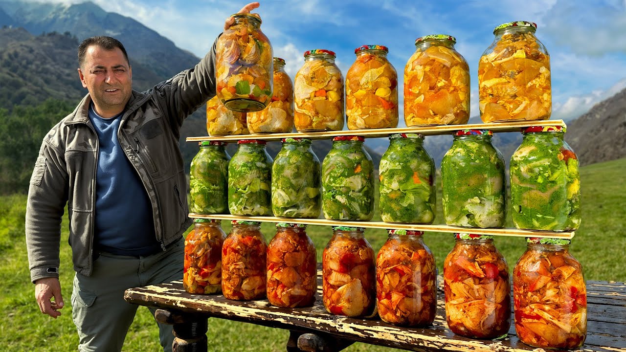 3 Chicken Recipes in Glass Jars 🍗🔥 – Cooked Outdoors in the Mountains of Azerbaijan!