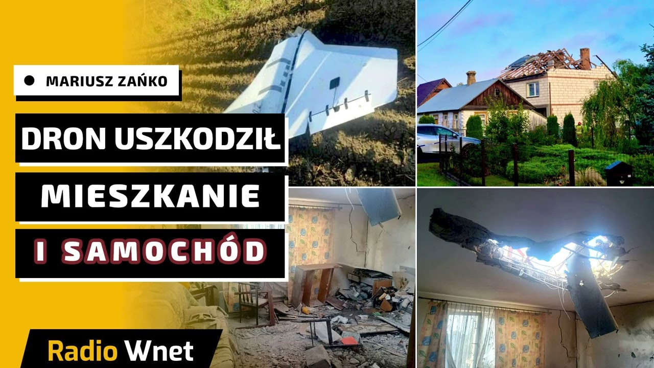 Dom mieszkalny i samochód zostały uszkodzone przez obcy dron. Mieszkańcy są zaniepokojeni