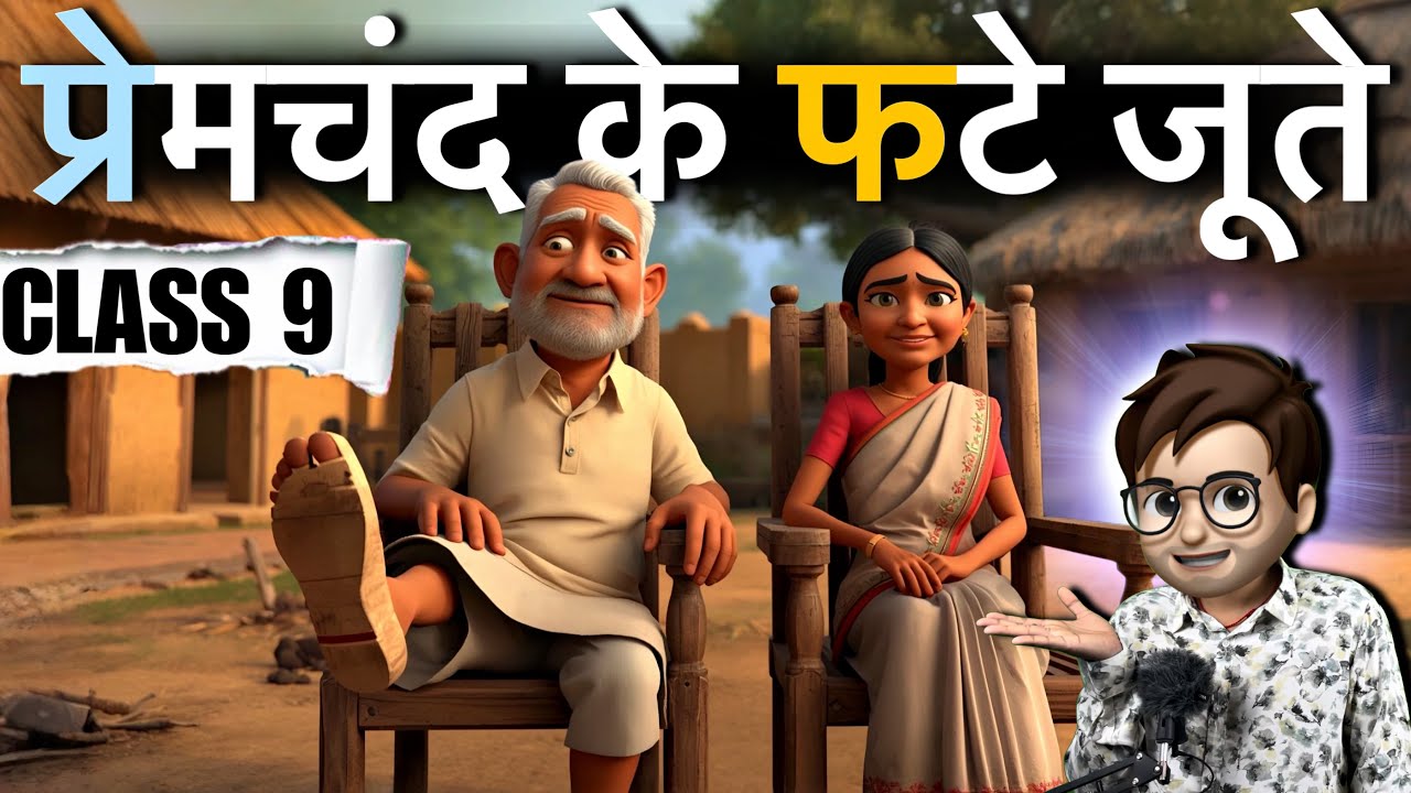 Premchand Ke Phate Joote class 9 / प्रेमचंद के फटे जूते / Animation / Hindi Kshitij Chapter 5 