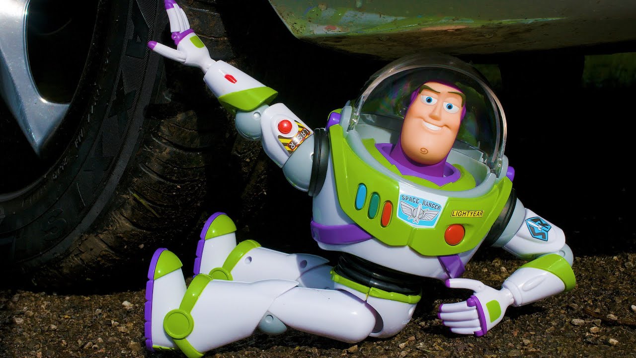 CAR vs BUZZ LIGHTYEAR in 4K SLOWMOTION