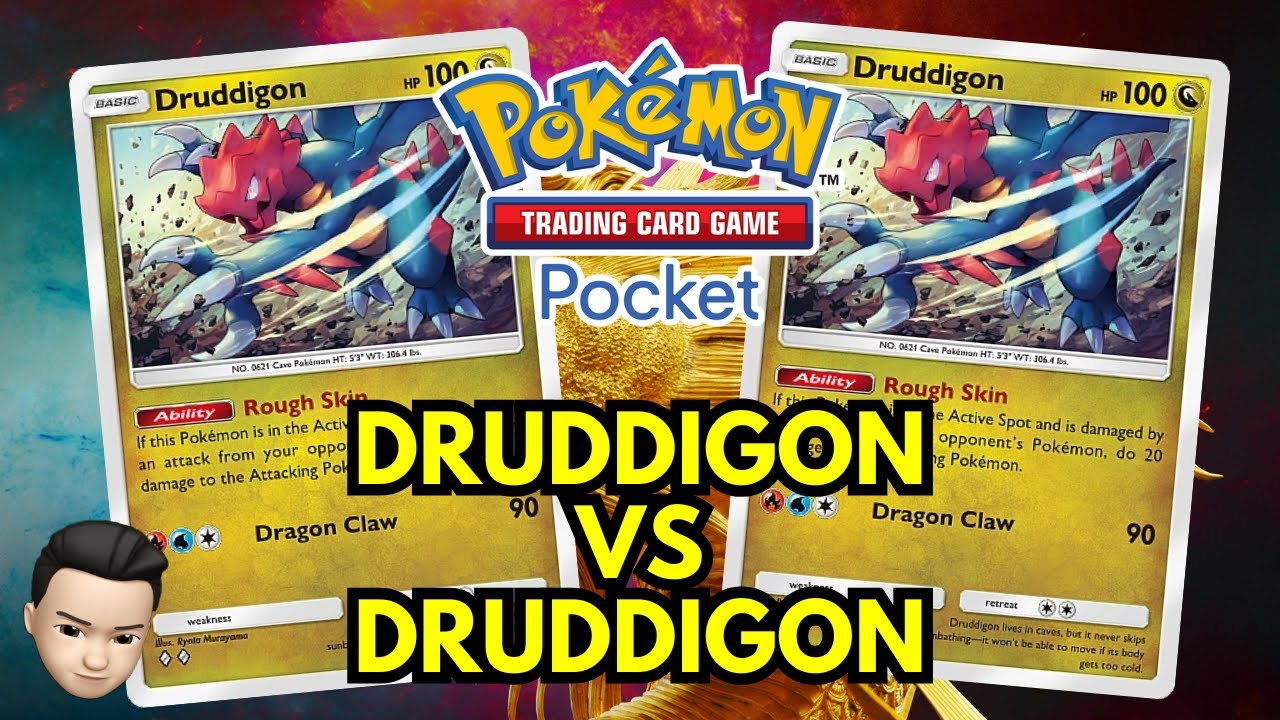 ⚔️ Pokemon TCG Pocket - Druddigon VS Druddigon #pokemon #pokemontcgpocket #pokemontcg