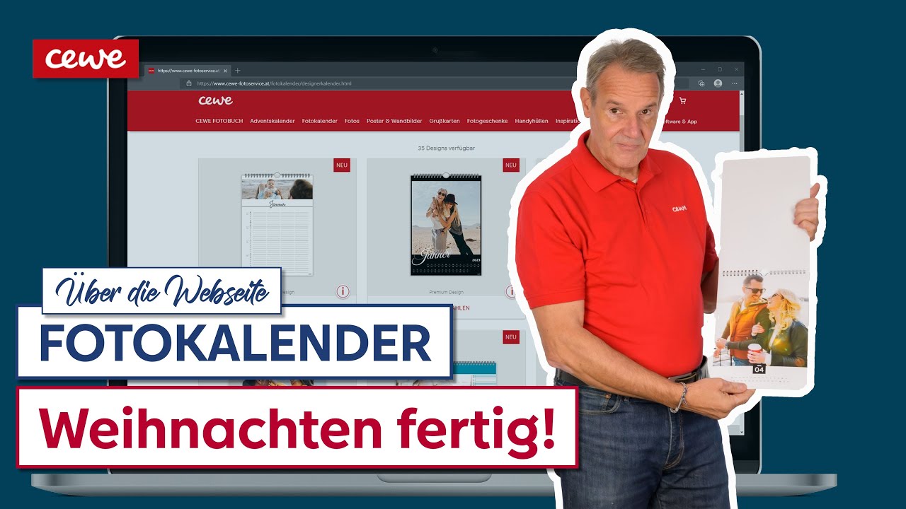 Fotokalender über Webseite schnell gestalten