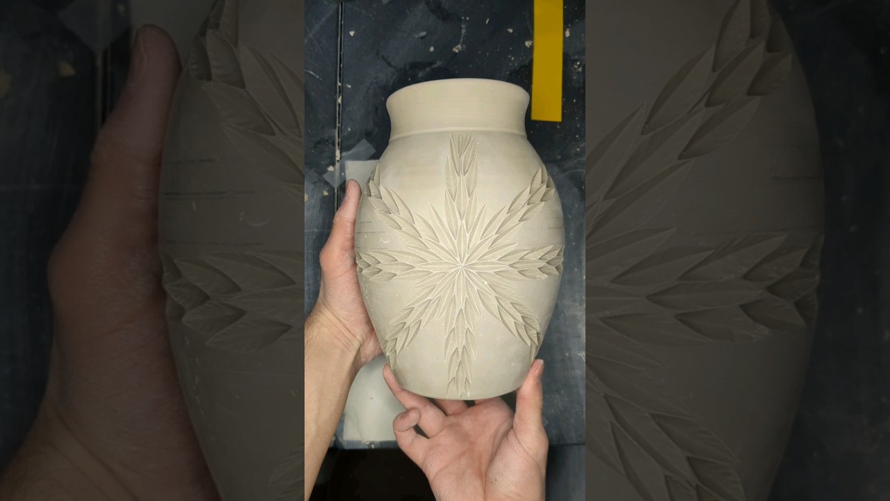 carving pottery is a very time consuming process