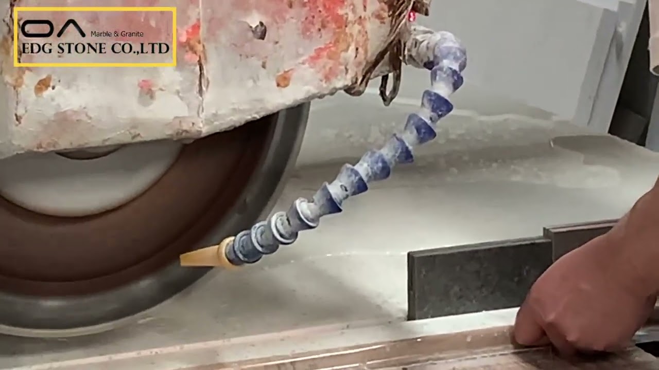 Cut small pieces of quartz stone samples for the coming new projects 