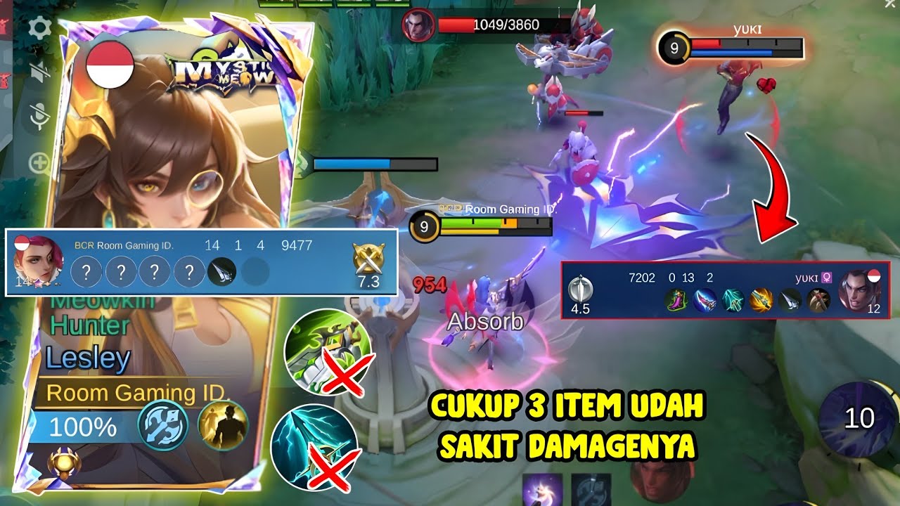 TIPS LANNING PHASE LAWAN BRODY || CUKUP 3 ITEM UDAH SAKIT DAMAGE LESLEY - MOBILE LEGENDS