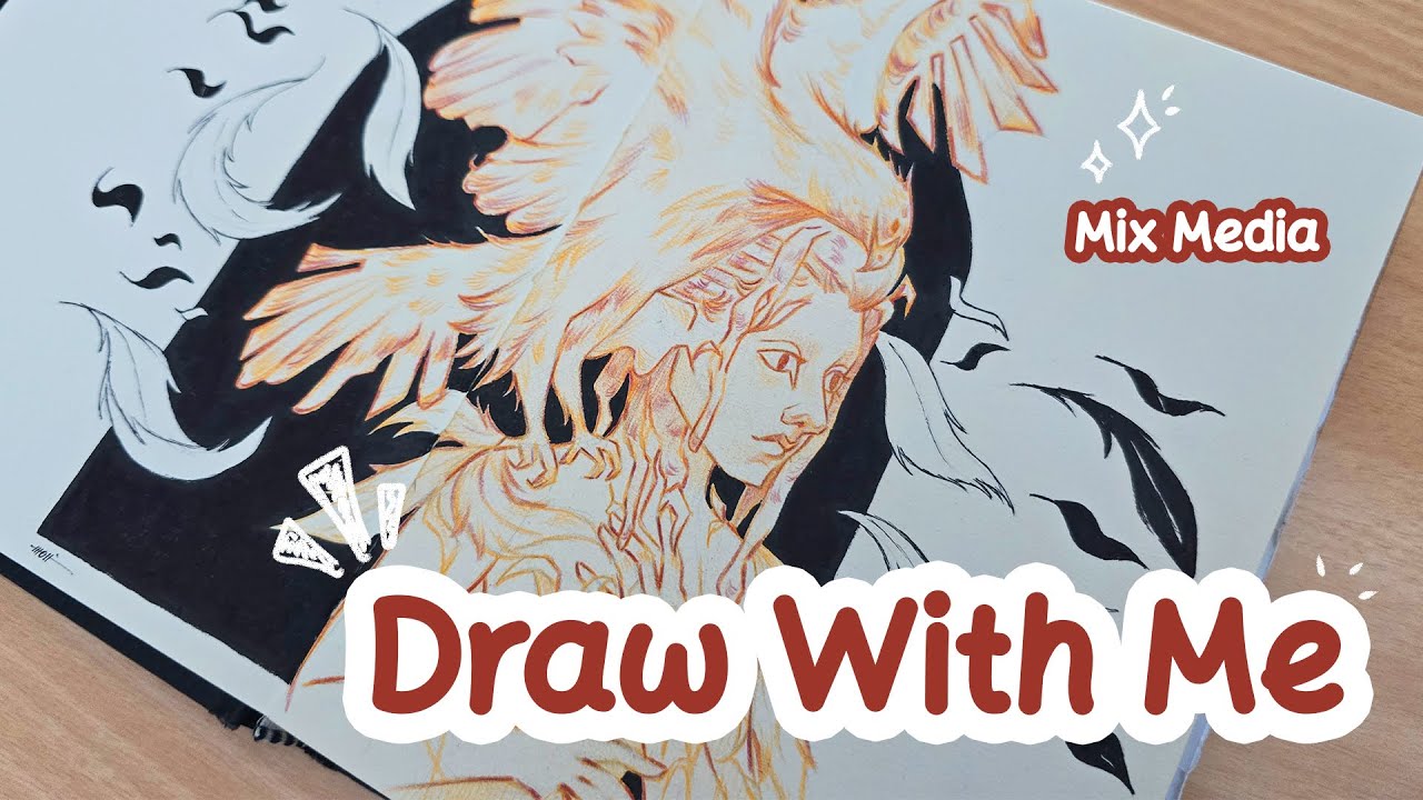 Mixed Media Illustration Process | Color Pencil + Ink