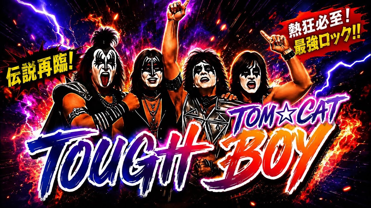 もし、見た目KISS風のヘビメタバンドがTOM CATの「TOUGH BOY」を歌ったら・・・(AI Cover)