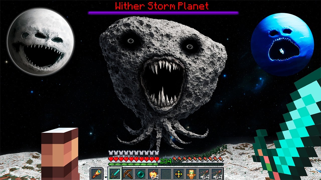 I Killed Horror Wither Storm Moon Woke Up Planet!