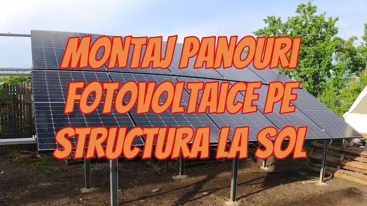 Montaj Panouri Fotovoltaice pe structura la sol#diy #fotovoltaica #energie