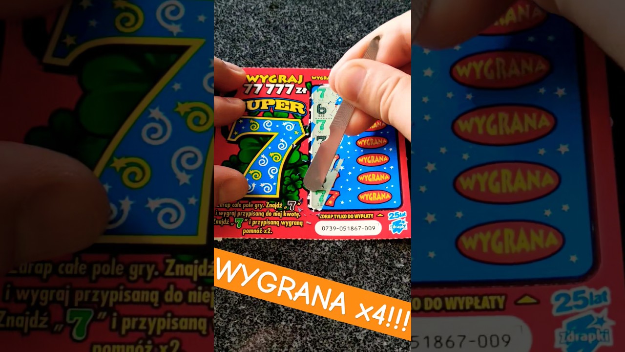 Super 7💰 4 wygrane na jednej zdrapce! #lotto #zdrapki #money #lottery