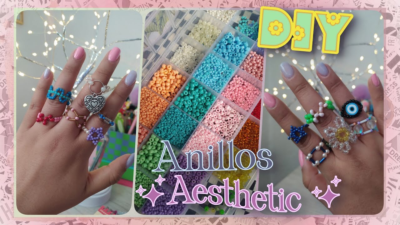 Anillos hechos con CHAQUIRA VOL II. (abalorios/mostacillas) Perrito de GLOBO, OJOS, ESTRELLAS & MÁS
