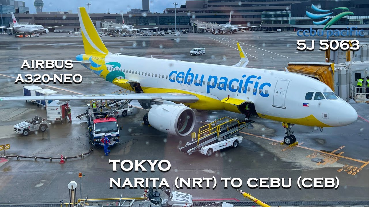 Рейс Cebu Pacific 5J5063 Airbus A320 Neo: Токио Нарита (NRT) — Себу (CEB) — Полный обзор полета.