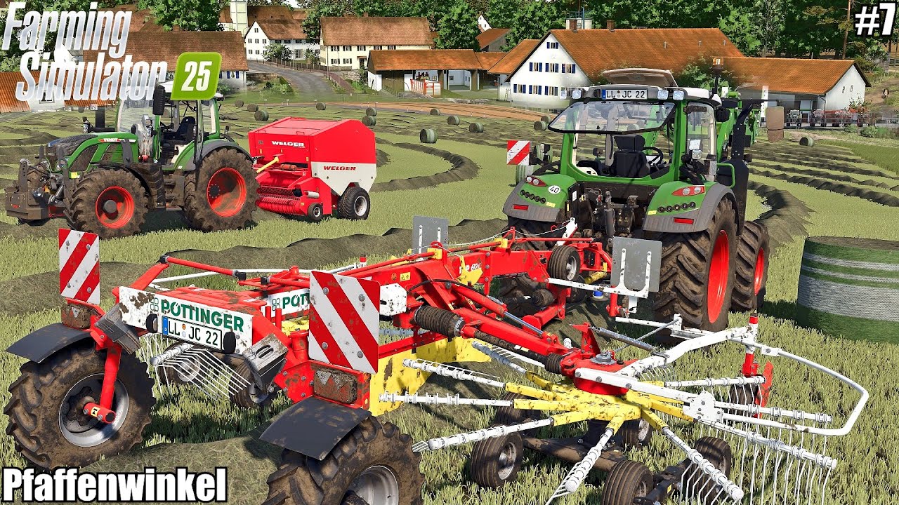 PFAFFENWINKEL! WINDROWING AND BALING HAY GRASS BALES W/FENDT  | PFAFFENWINKEL | 7