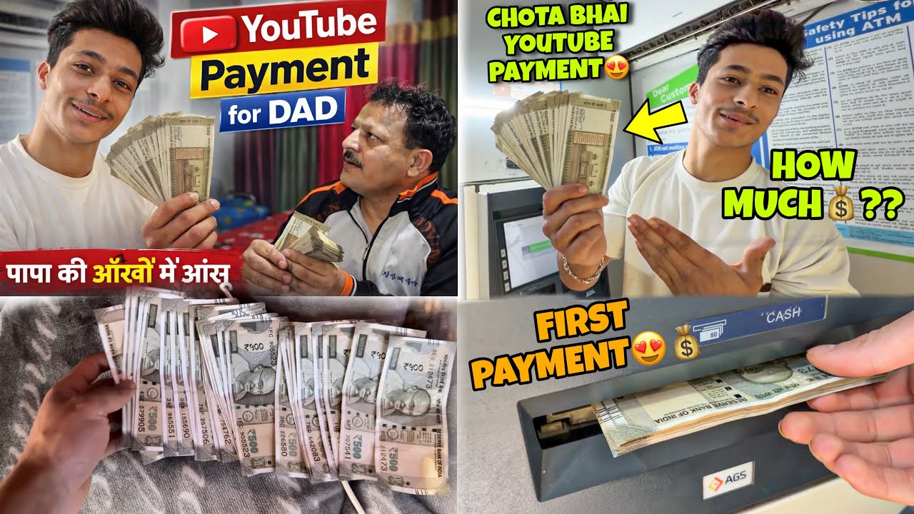 First Youtube Payment of Chota bhai🥹❤️ | How Much ? Kitne payment ? | Emotional Moment🥹❤️
