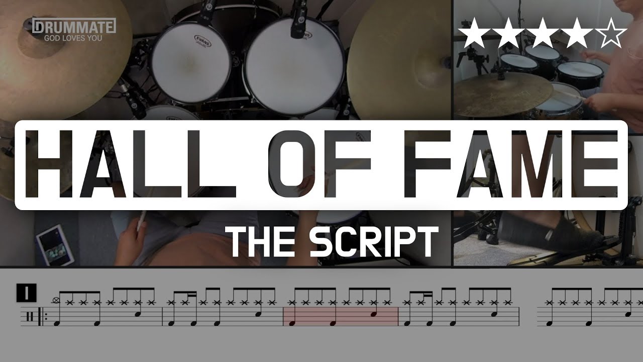 [Lv.14]  Hall Of Fame - The Script (★★★★☆) Pop Drum Cover (Score, Lessons, Tutorial) | DRUMMATE