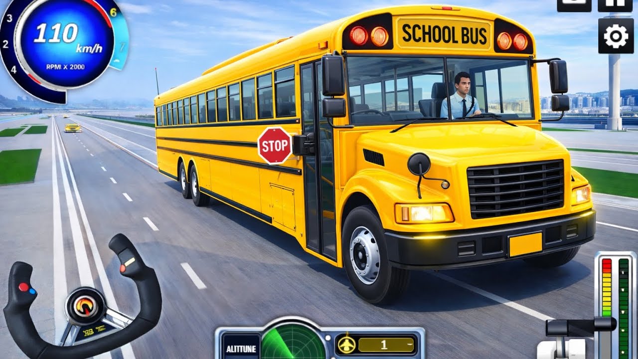 School Bus Driver Gameplay 🚍 | City School Bus Driving Simulator | Realistic Bus Driving Game