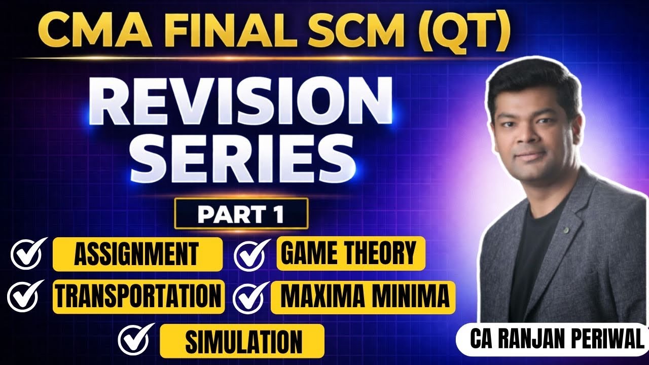 CMA Final SCM (QT) Revision Series 1 
