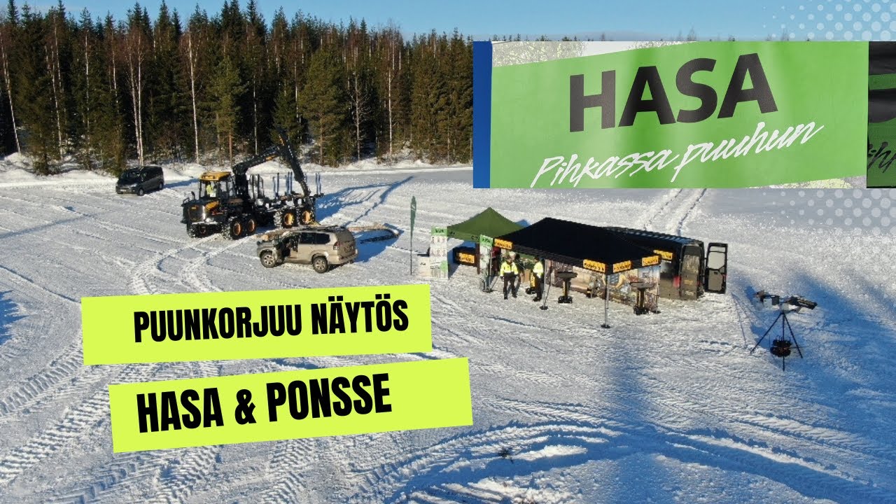 HASAn ja PONSSEn puunkorjuu näytös vieremällä