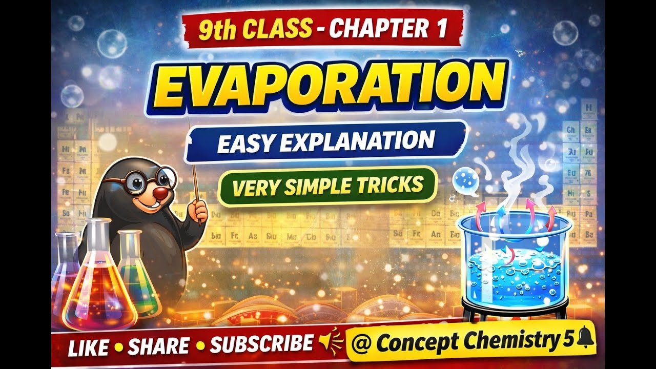 Class 9 Science Chapter 1 | Matter in Our Surroundings | Evaporation | Easy Explanation #chemistry