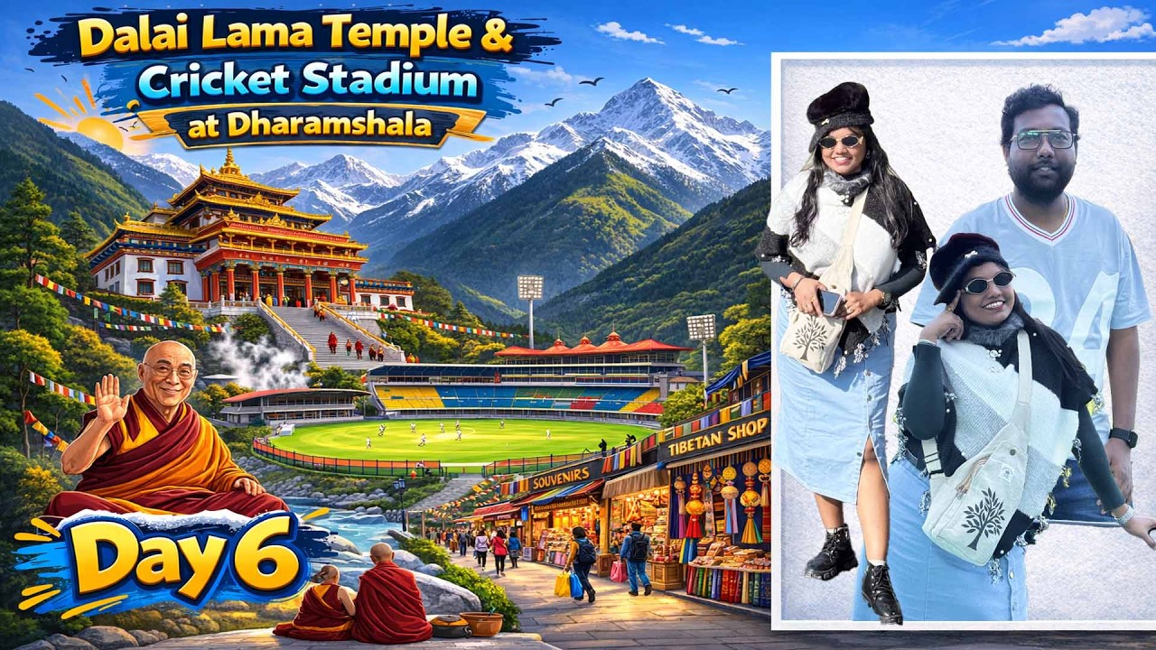 Dharamshala Trip | Day 6 | HPCA Dharamshala Cricket Stadium 🏏 | Dalai Lama Temple 🙏 | Local Shopping