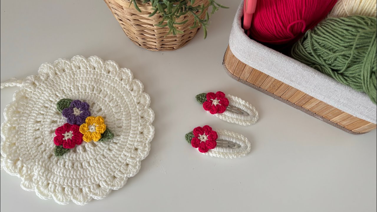 🎀ÇITÇITLI  KOLAY ÖRGÜ TOKA YAPIMI 🎀HAİR CLİP CROCHET 