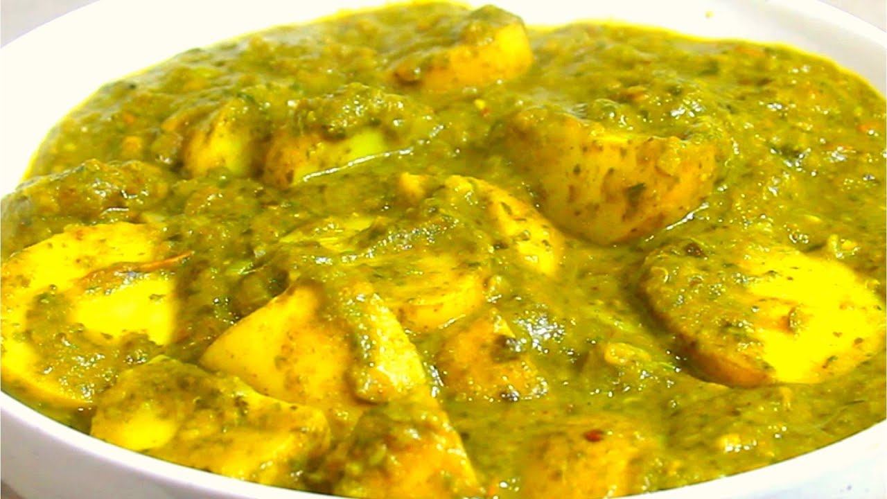 आलू पालक | ആലു പാലക്ക്  | Aloo Palak | Potato and Spinach Gravy