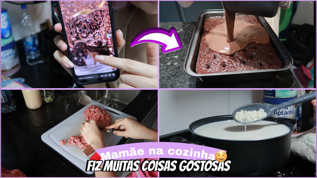 MÃE DE 5: fiz um bolo super cremoso do tiktok, fiz sopa e canjica para as crianças