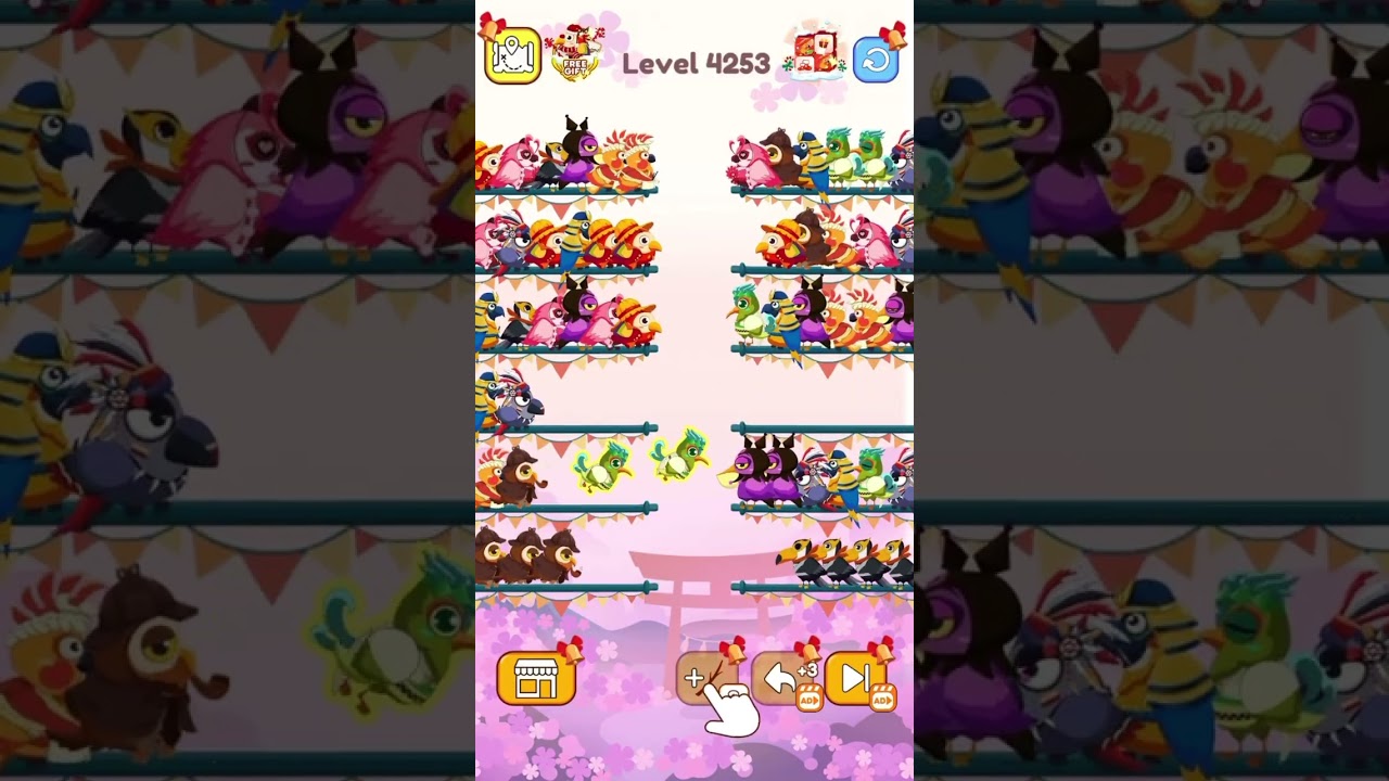 Bird Sort Color Level 4253 #games #gaming #gameplay