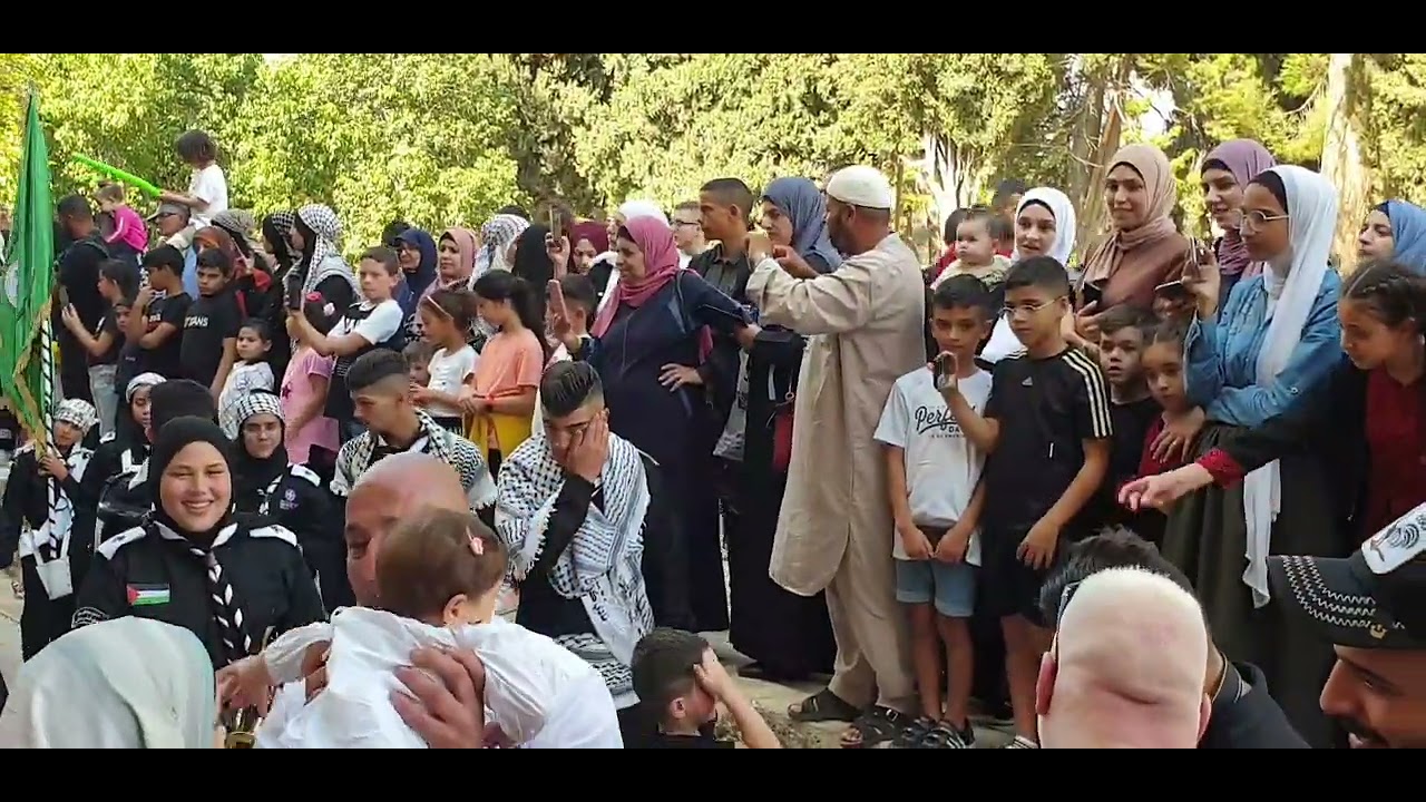 الاحتفال بعيد مولد النبي محمد  بساحة المسجد الأقصى بالقدس .تصوير: محمد مصالحه أبو رمزي