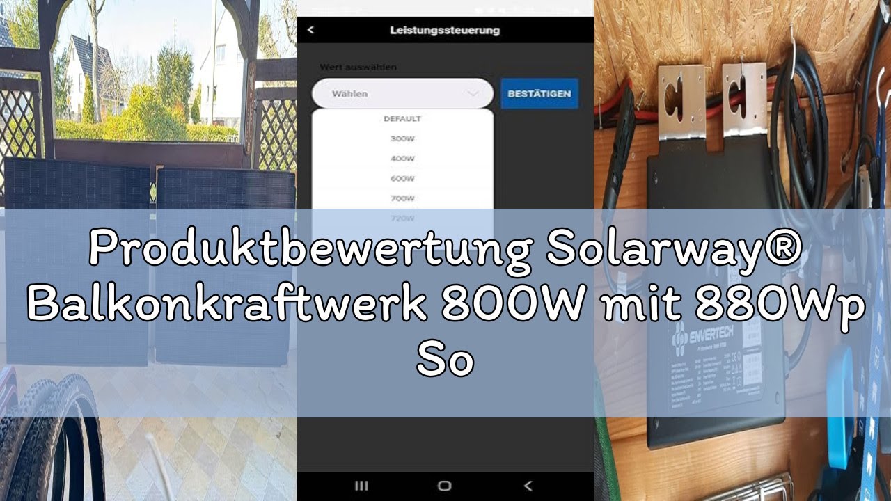Produktbewertung Solarway® Balkonkraftwerk 800W mit 880Wp Solarmodulen – Komplettset mit Hoymiles HM