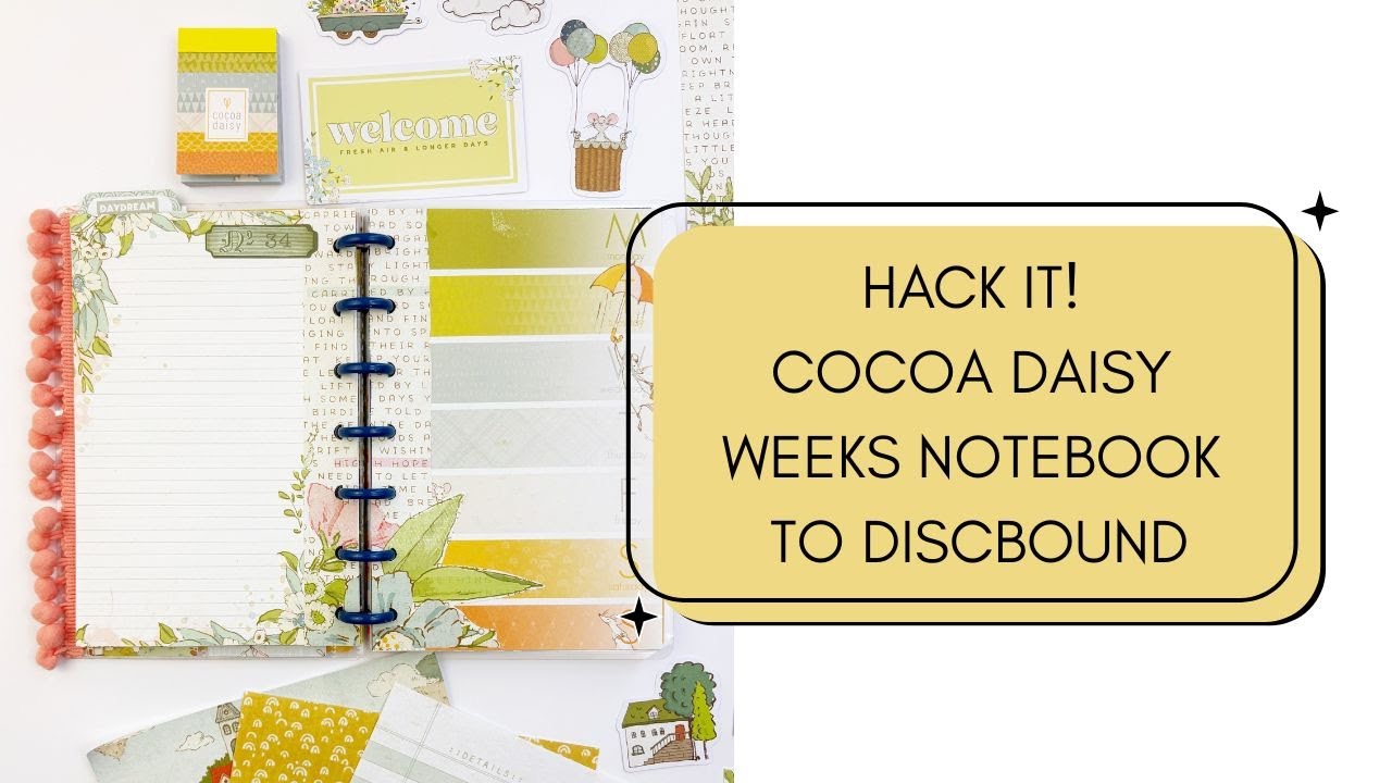 Превратите блокнот Cocoa Daisy Weeks в мини-журнал на кольцевом переплете!