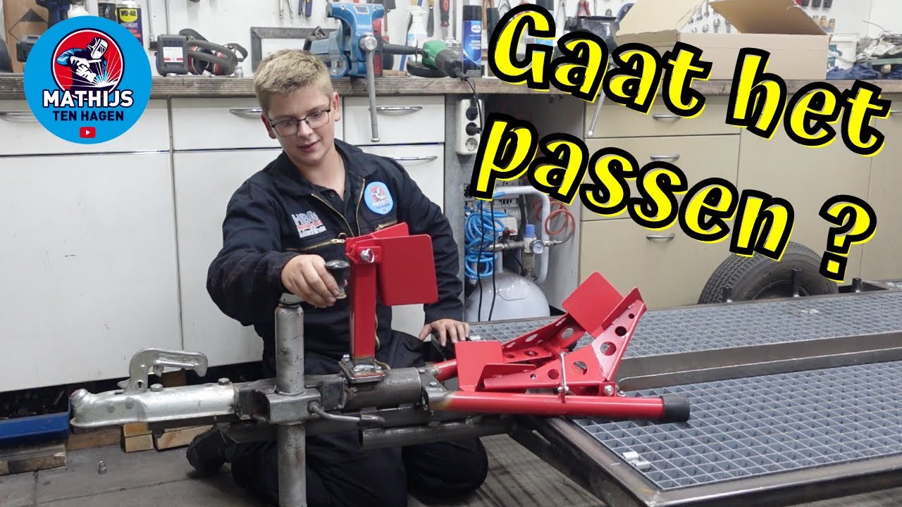 HBM Inrijwielklem op de motor aanhangwagen maken