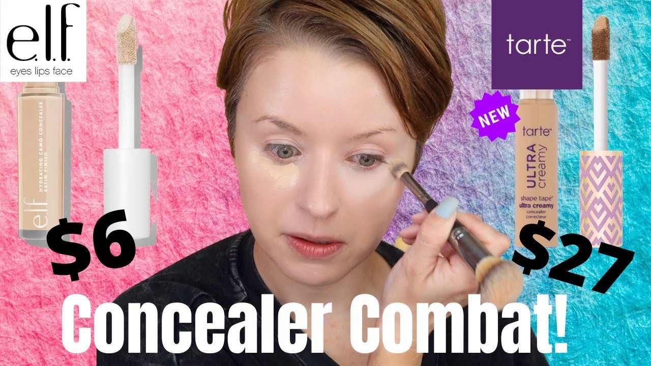 Tarte ULTRA CREAMY SHAPE TAPE Concealer vs elf HYDRATING CAMO Concealer | Steff's Beauty Stash