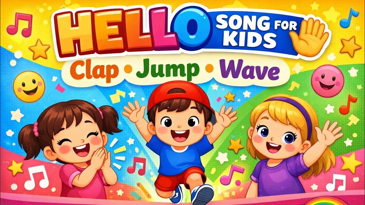  Hello Hello Song 👋 | Clap, Jump & Wave | Fun Kids Action Song | Coco KidsYouTube 