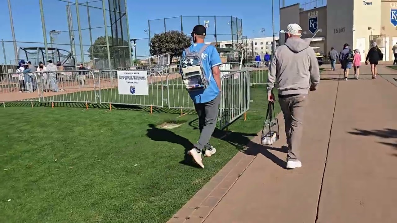 Surprise Stadium. Royals Spring Training practice. 