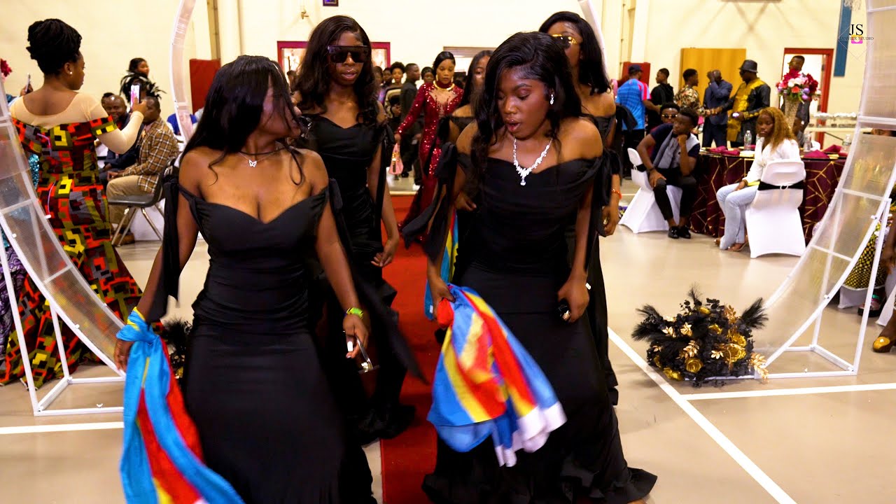 Epic Bridesmaids Congolese Wedding Entrance | Afara Tsena Méchant Méchant (JACQUE & LEONTINE) IN