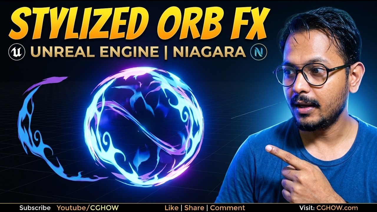 Стилизованный элемент для ORB FX в Unreal Engine