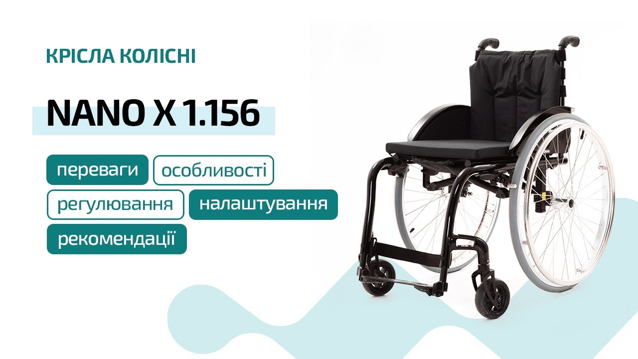 Відео-інструкція до крісла колісного NANO X 1. 156