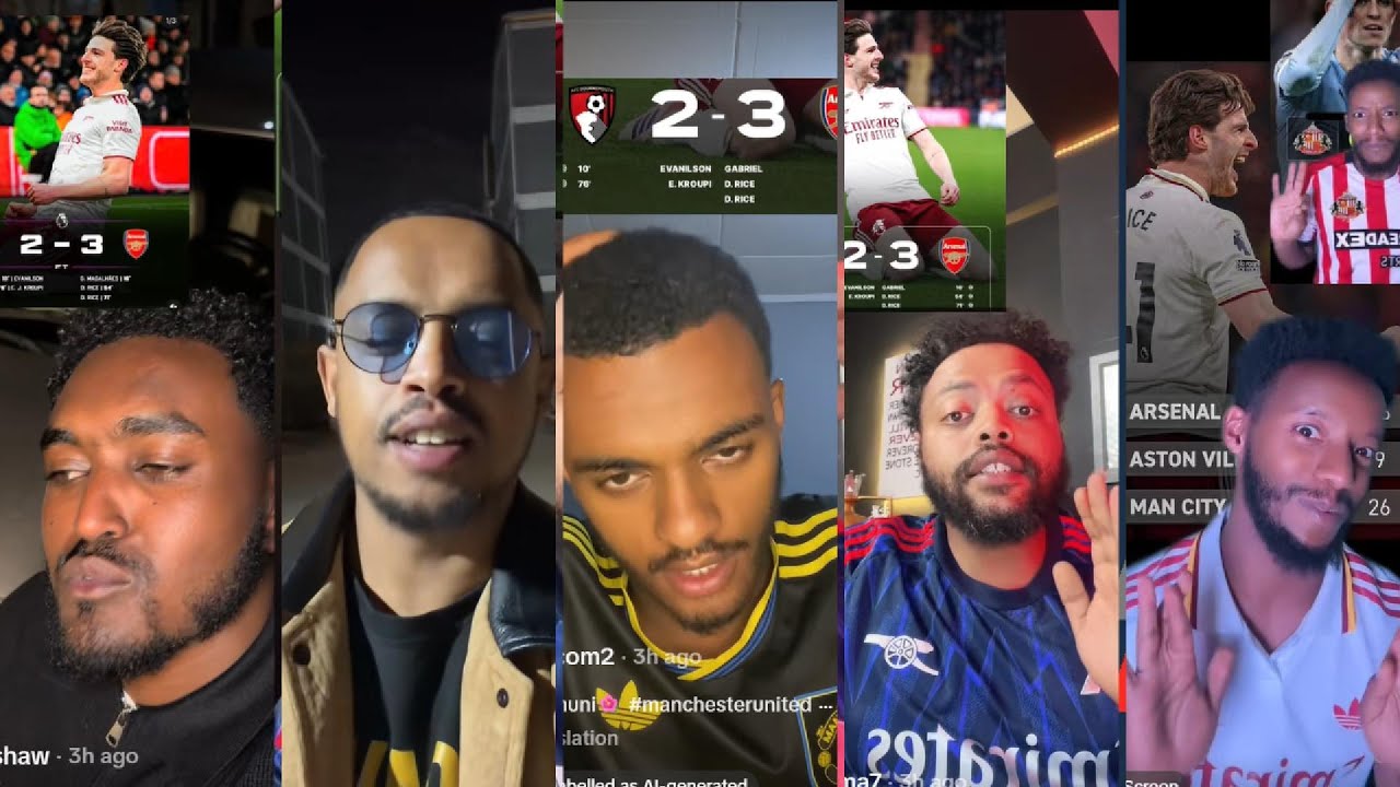 ታዋቂ tiktokers ከአርሰናል  3-2  ድል በሁላ ምን አሉ?? #mensurabdulkeni #cdsport