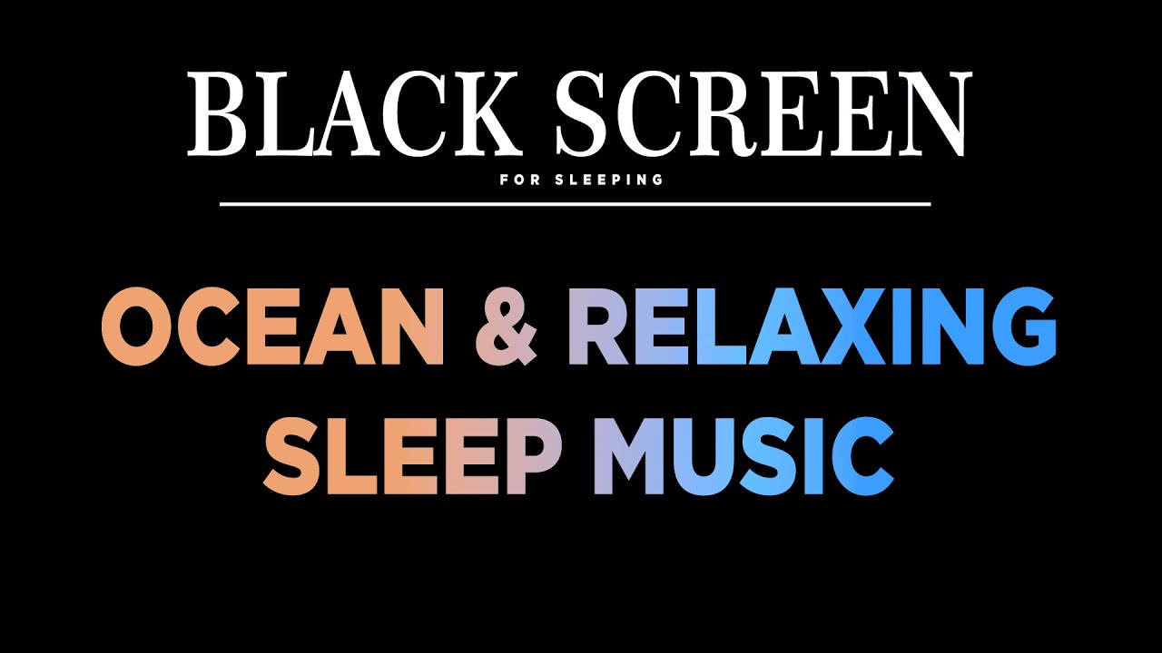 Ocean Waves with Minimal Piano for Sleep | Emotional Calm | Dark Screen