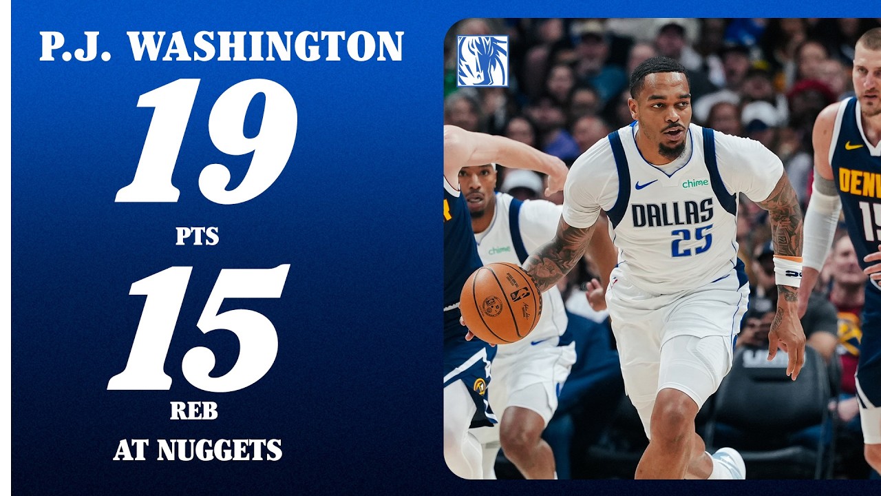 P.J. Washington (19 PTS 15 REB) at Denver Nuggets | March 25, 2026