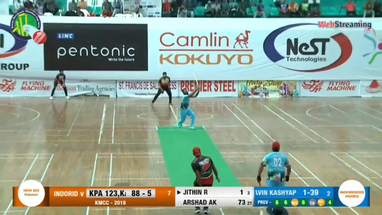 KMCC Indoor Cricket|Jithin R Trivandrum|4 Sixes