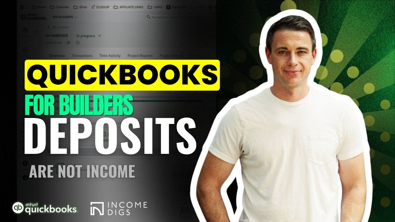 Депозиты — это не доход. Quickbooks for Builders