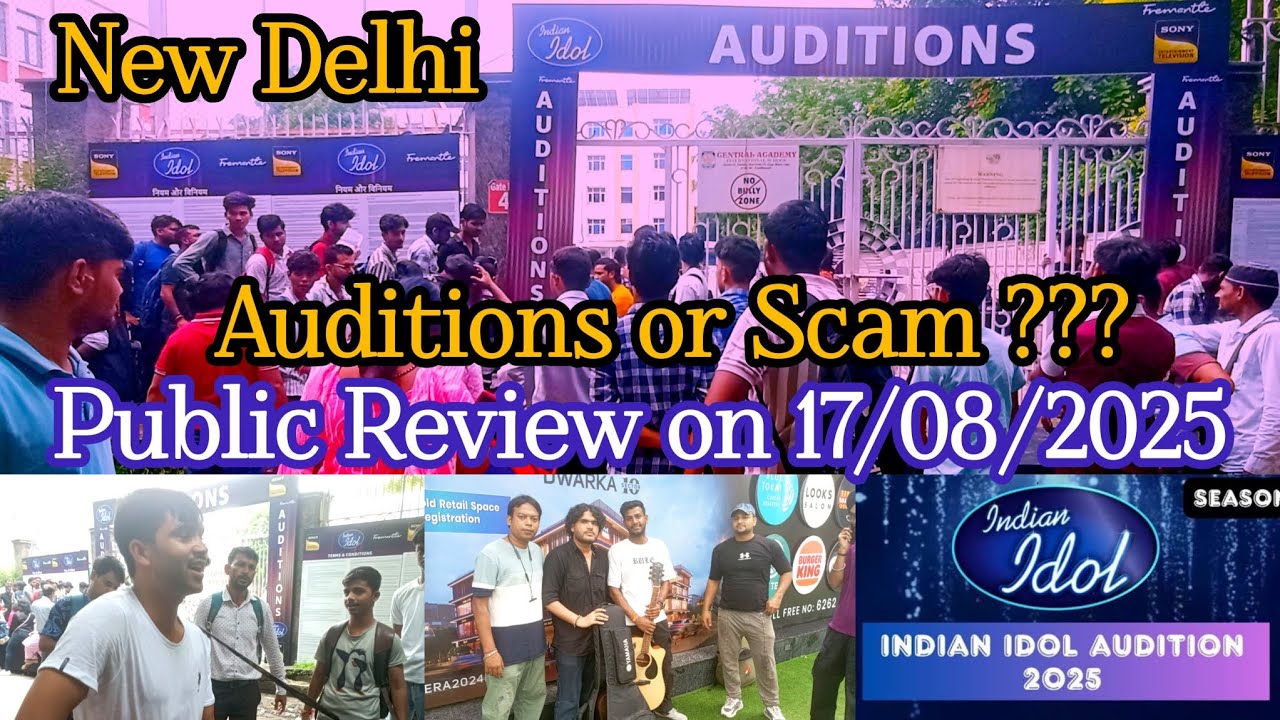 Indian Idol Audition on 17/08/2025 with Public Review in New Delhi.