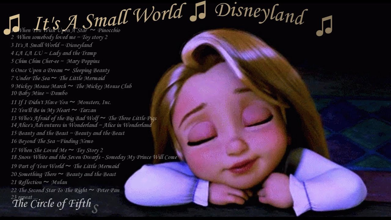 ❤ 8 HOURS ❤ Disney Lullabies from Disneyland  ♫  music  ♫  It's A Small World ~ Disneyland  ♫ ♫