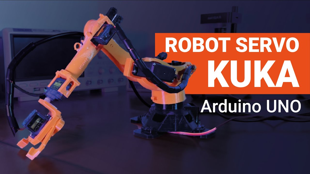 🦾 Brazo robótico tipo Kuka con Arduino y servos + ChatGPT - 5DOF!!!