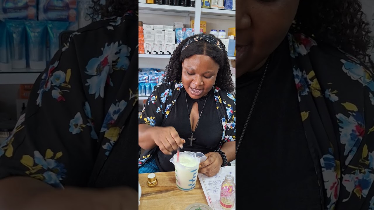 Pro-mixing a skin lightening lotion ✨️ #activepure #ultraclean