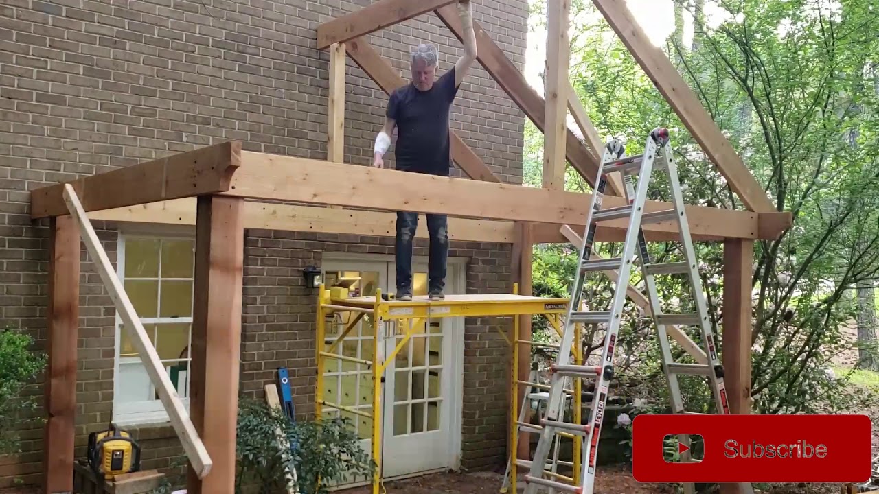 Watch Time Lapse Video of Beautiful DIY Pergola Build with Tin Roof