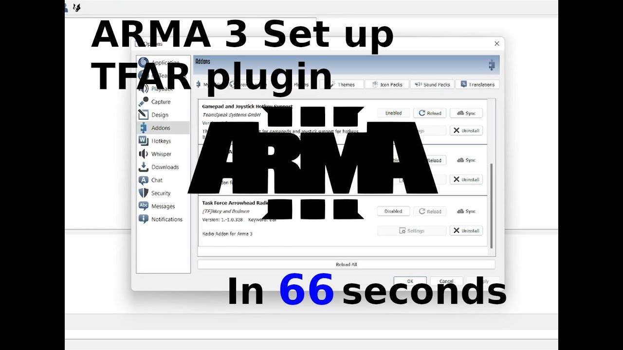 [ARMA 3] Set up TFAR / task_force_radio in 66 seconds