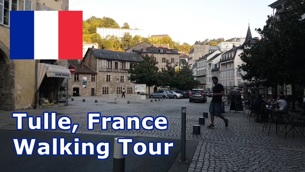 Tulle, France 🇫🇷 Walking Tour HD | Street Walk in the City Center of a typical small French Town